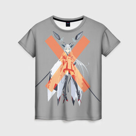 Женская футболка 3D с принтом лазурный путь , 100% полиэфир ( синтетическое хлопкоподобное полотно) | прямой крой, круглый вырез горловины, длина до линии бедер | anime | azur lane | girl | аниме | девушка | лазурный путь