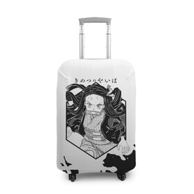 Чехол для чемодана 3D с принтом Nezuko Kamado Kimetsu no Yaiba , 86% полиэфир, 14% спандекс | двустороннее нанесение принта, прорези для ручек и колес | demon slayer | kamado | kimetsu no yaiba | nezuko | tanjiro | аниме | гию томиока | зеницу агацума | иноске хашибира | камадо | клинок | корзинная девочка | манга | музан кибуцуджи | незуко | рассекающий демонов | танджиро