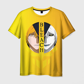 Мужская футболка 3D с принтом Хичиго Bleach , 100% полиэфир | прямой крой, круглый вырез горловины, длина до линии бедер | Тематика изображения на принте: bleach | hichigo | ichigo | kurosaki | блич | ичиго | куросаки | хичиго