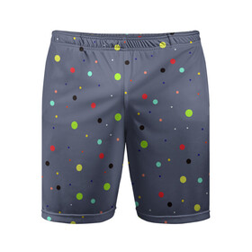 Мужские шорты спортивные с принтом Цветные шарики | Colored balls ,  |  | circle | зеленый | красочный | круг | мяч | чернить