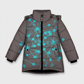 Зимняя куртка для девочек 3D с принтом Firefly , ткань верха — 100% полиэстер; подклад — 100% полиэстер, утеплитель — 100% полиэстер. | длина ниже бедра, удлиненная спинка, воротник стойка и отстегивающийся капюшон. Есть боковые карманы с листочкой на кнопках, утяжки по низу изделия и внутренний карман на молнии. 

Предусмотрены светоотражающий принт на спинке, радужный светоотражающий элемент на пуллере молнии и на резинке для утяжки. | fly | neon | абстракция | нейросеть | неон | светлячок | узоры