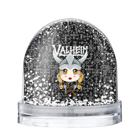 Снежный шар с принтом Valheim Girl , Пластик | Изображение внутри шара печатается на глянцевой фотобумаге с двух сторон | fantasy | mmo | valheim | valve | валхейм | вальхейм | викинги | выживалка | игра | королевская битва | ммо | ролевая игра | фэнтази