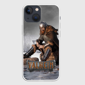 Чехол для iPhone 13 mini с принтом Valheim Викинг ,  |  | fantasy | mmo | valheim | valve | валхейм | вальхейм | викинги | выживалка | игра | королевская битва | ммо | ролевая игра | фэнтази