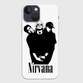 Чехол для iPhone 13 mini с принтом Nirvana Группа ,  |  | album | curt | kobain | music | nevermind | nirvana | rock | smells like | teen spirit | альбом | гитара | курт кобейн | музыка | невермайнд | нирвана | рок