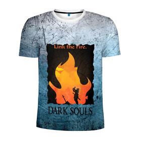 Мужская футболка 3D спортивная с принтом DARK SOULS | СТОРОНА ДУШИ , 100% полиэстер с улучшенными характеристиками | приталенный силуэт, круглая горловина, широкие плечи, сужается к линии бедра | dark souls | darksouls | tegunvte | темные души