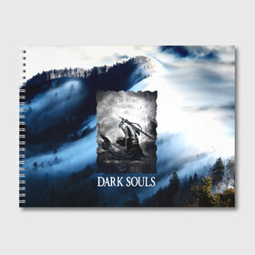 Альбом для рисования с принтом DARKSOULS WINTER , 100% бумага
 | матовая бумага, плотность 200 мг. | dark souls | darksouls | tegunvte | темные души