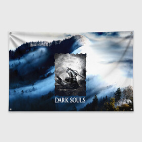 Флаг-баннер с принтом DARKSOULS WINTER , 100% полиэстер | размер 67 х 109 см, плотность ткани — 95 г/м2; по краям флага есть четыре люверса для крепления | dark souls | darksouls | tegunvte | темные души
