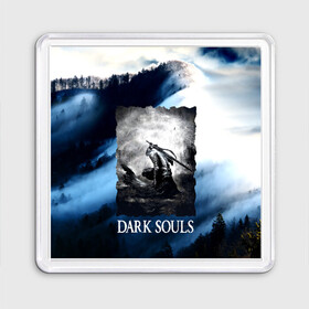 Магнит 55*55 с принтом DARKSOULS WINTER , Пластик | Размер: 65*65 мм; Размер печати: 55*55 мм | dark souls | darksouls | tegunvte | темные души