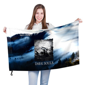 Флаг 3D с принтом DARKSOULS WINTER , 100% полиэстер | плотность ткани — 95 г/м2, размер — 67 х 109 см. Принт наносится с одной стороны | dark souls | darksouls | tegunvte | темные души