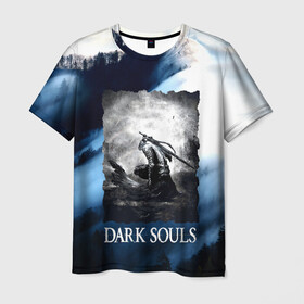 Мужская футболка 3D с принтом DARKSOULS WINTER , 100% полиэфир | прямой крой, круглый вырез горловины, длина до линии бедер | dark souls | darksouls | tegunvte | темные души