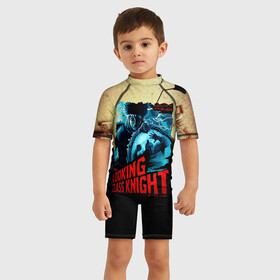Детский купальный костюм 3D с принтом darksouls : glass knight , Полиэстер 85%, Спандекс 15% | застежка на молнии на спине | Тематика изображения на принте: dark souls | darksouls | tegunvte | темные души
