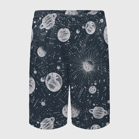 Детские спортивные шорты 3D с принтом Звезды, планеты и созвездия ,  100% полиэстер
 | пояс оформлен широкой мягкой резинкой, ткань тянется
 | space | арт | звезды | кометы | космос | метеориты | планеты | созвездия