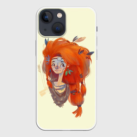 Чехол для iPhone 13 mini с принтом Art Eloy ,  |  | Тематика изображения на принте: action | aloy | game | games | horizon zero down | rpg | визор | игра | игры | рпг | харайзен зиро дон | хорайзен зира давн | экшен | элой