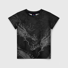 Детская футболка 3D с принтом Chinese Dragons , 100% гипоаллергенный полиэфир | прямой крой, круглый вырез горловины, длина до линии бедер, чуть спущенное плечо, ткань немного тянется | chinese dragon | животные | китайский дракон | монстр | ящерица