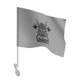Флаг для автомобиля с принтом Valheim Viking dark , 100% полиэстер | Размер: 30*21 см | Тематика изображения на принте: fantasy | mmo | valheim | valve | валхейм | вальхейм | викинги | выживалка | игра | королевская битва | ммо | ролевая игра | фэнтази