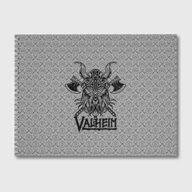 Альбом для рисования с принтом Valheim Viking dark , 100% бумага
 | матовая бумага, плотность 200 мг. | Тематика изображения на принте: fantasy | mmo | valheim | valve | валхейм | вальхейм | викинги | выживалка | игра | королевская битва | ммо | ролевая игра | фэнтази