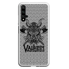 Чехол для Honor 20 с принтом Valheim Viking dark , Силикон | Область печати: задняя сторона чехла, без боковых панелей | Тематика изображения на принте: fantasy | mmo | valheim | valve | валхейм | вальхейм | викинги | выживалка | игра | королевская битва | ммо | ролевая игра | фэнтази