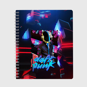 Тетрадь с принтом daft punk neon rock , 100% бумага | 48 листов, плотность листов — 60 г/м2, плотность картонной обложки — 250 г/м2. Листы скреплены сбоку удобной пружинной спиралью. Уголки страниц и обложки скругленные. Цвет линий — светло-серый
 | Тематика изображения на принте: by craig drake | daft punk | madeinkipish | thomas bangalter | дафт панк | маски | тома и ги мануэль