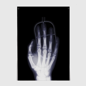 Постер с принтом X-Ray hand , 100% бумага
 | бумага, плотность 150 мг. Матовая, но за счет высокого коэффициента гладкости имеет небольшой блеск и дает на свету блики, но в отличии от глянцевой бумаги не покрыта лаком | hand | mouse | x ray | мышка | рука