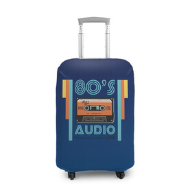 Чехол для чемодана 3D с принтом 80s audio tape , 86% полиэфир, 14% спандекс | двустороннее нанесение принта, прорези для ручек и колес | 80 | 80 е | 80s | диджей | кассета | классика | меломан | музыка | регги | ретро | электронная музыка