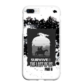 Чехол для iPhone 7Plus/8 Plus матовый с принтом The Last of US SURVIVE , Силикон | Область печати: задняя сторона чехла, без боковых панелей | ellie | game | joel | naughty dog | part 2 | the last of us | zombie | джоэл | зомби | одни из нас | элли