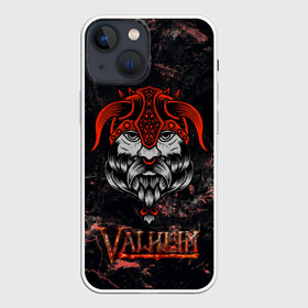 Чехол для iPhone 13 mini с принтом Valheim лицо викинга ,  |  | fantasy | mmo | valheim | valve | валхейм | вальхейм | викинги | выживалка | игра | королевская битва | ммо | ролевая игра | фэнтази