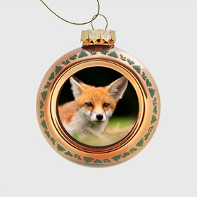 Стеклянный ёлочный шар с принтом Мордочка лисицы , Стекло | Диаметр: 80 мм | Тематика изображения на принте: fox | foxy | животное | звери | лиса | лисенок | лисичка | милая | рыжая | фокс