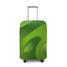 Чехол для чемодана 3D с принтом 3d Green abstract , 86% полиэфир, 14% спандекс | двустороннее нанесение принта, прорези для ручек и колес | luxury | versace | vip | абстракция | версаче | вип | паттерн | роскошь | текстуры