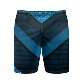Мужские шорты спортивные с принтом 3D luxury blue abstract ,  |  | luxury | versace | vip | абстракция | версаче | вип | паттерн | роскошь | текстуры