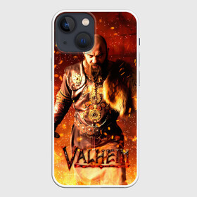 Чехол для iPhone 13 mini с принтом Valheim Викинг в огне ,  |  | fantasy | mmo | valheim | valve | валхейм | вальхейм | викинги | выживалка | игра | королевская битва | ммо | ролевая игра | фэнтази