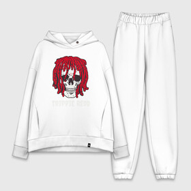 Женский костюм хлопок Oversize с принтом TRIPPIE REDD ,  |  | 1400 | big | rap | red | redd | trippie | ред | редд | рэд | рэдд | триппи