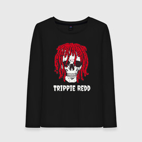 Женский лонгслив хлопок с принтом TRIPPIE REDD , 100% хлопок |  | 1400 | big | rap | red | redd | trippie | ред | редд | рэд | рэдд | триппи