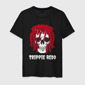 Мужская футболка хлопок с принтом TRIPPIE REDD , 100% хлопок | прямой крой, круглый вырез горловины, длина до линии бедер, слегка спущенное плечо. | 1400 | big | rap | red | redd | trippie | ред | редд | рэд | рэдд | триппи