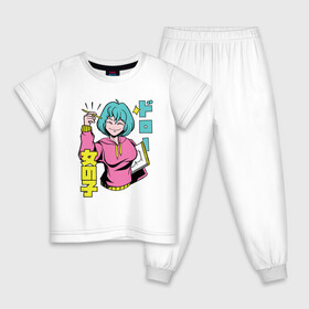 Детская пижама хлопок с принтом Аниме девочка художник , 100% хлопок |  брюки и футболка прямого кроя, без карманов, на брюках мягкая резинка на поясе и по низу штанин
 | anime | anime merch | artist | artistic | chilled cow | girl | japan | kanji | kawaii | lo fi hip hop | lofi girl | manga | painter | woman | women | автор | аниме мерч | девочка | дизайнер | женщина | кавайи | кандзи | манга | рисунок | япония