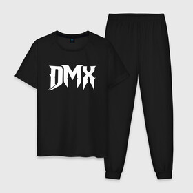 Мужская пижама хлопок с принтом DMX , 100% хлопок | брюки и футболка прямого кроя, без карманов, на брюках мягкая резинка на поясе и по низу штанин
 | 1970 | 2021 | 50 | cent | coast | cube | dmx | earl | east | gangsta | hardcore | hip | hop | ice | in | legend | music | pace | rap | requiescat | rip | simmons | гангстер | легенда | музыка | рип | рэп | рэпер | симмонс | хип | хоп | эрл