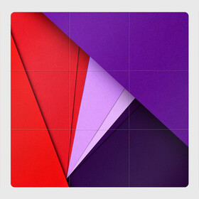 Магнитный плакат 3Х3 с принтом ORIGAMI , Полимерный материал с магнитным слоем | 9 деталей размером 9*9 см | origami | геометрия | красный | линии | сиреневый | треугольники