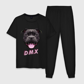 Мужская пижама хлопок с принтом DMX Low Poly Boomer Dog , 100% хлопок | брюки и футболка прямого кроя, без карманов, на брюках мягкая резинка на поясе и по низу штанин
 | 3d | 3д | abstract | boomer | dog | dogs | grand champ | nfs game | puppy | raff ryders | staff | stafford | year of the dog | абстракция | бумер | лоу поли | пёс | питбуль | полигоны | порода | рэпер | рэппер | стафф | стаффорд | стаффордширский