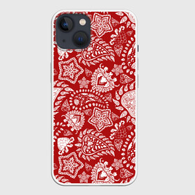 Чехол для iPhone 13 с принтом Фракталы ,  |  | fractal | ornament | звезды | лепестки | лес | листья | орнамент | растения | фракталы | хмель | цветы | шишки