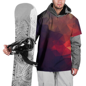 Накидка на куртку 3D с принтом Лавовый вектор , 100% полиэстер |  | арт | вектор | векторный рисунок | геометрические фигуры | геометрия | дым | лава | магма | рисунок