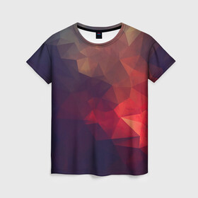 Женская футболка 3D с принтом Лавовый вектор , 100% полиэфир ( синтетическое хлопкоподобное полотно) | прямой крой, круглый вырез горловины, длина до линии бедер | арт | вектор | векторный рисунок | геометрические фигуры | геометрия | дым | лава | магма | рисунок