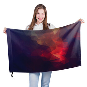 Флаг 3D с принтом Лавовый вектор , 100% полиэстер | плотность ткани — 95 г/м2, размер — 67 х 109 см. Принт наносится с одной стороны | арт | вектор | векторный рисунок | геометрические фигуры | геометрия | дым | лава | магма | рисунок