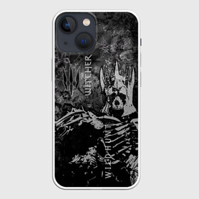 Чехол для iPhone 13 mini с принтом Wild Hunt ,  |  | wild hunt | witcher 3 | ведьмак 3 | вичер | герой | дикая охота | игра | монстр | персонаж | скелет | череп