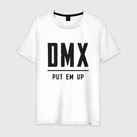 Мужская футболка хлопок с принтом DMX (rap hip hop) , 100% хлопок | прямой крой, круглый вырез горловины, длина до линии бедер, слегка спущенное плечо. | Тематика изображения на принте: american | artist | dmx | dog | earl simmons | gangsta | hip hop | legend | rap | музыка | рэп | хип хоп