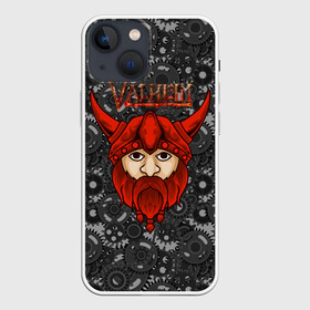 Чехол для iPhone 13 mini с принтом Valheim красный викинг ,  |  | fantasy | mmo | valheim | valve | валхейм | вальхейм | викинги | выживалка | игра | королевская битва | ммо | ролевая игра | фэнтази