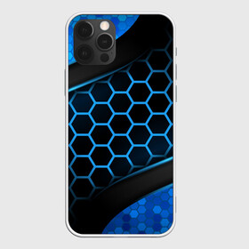 Чехол для iPhone 12 Pro Max с принтом 3D luxury blue 3Д СОТЫ и плиты , Силикон |  | Тематика изображения на принте: luxury | versace | vip | абстракция | версаче | вип | паттерн | роскошь | текстуры