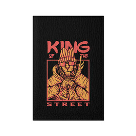 Обложка для паспорта матовая кожа с принтом KING Street , натуральная матовая кожа | размер 19,3 х 13,7 см; прозрачные пластиковые крепления | animal | brutal | king | megane | of | street | the | горила | животное | зверь | король | обезьяна | реп | улиц | хипстер