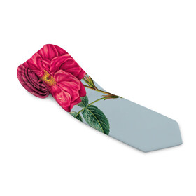 Галстук 3D с принтом Чайная роза , 100% полиэстер | Длина 148 см; Плотность 150-180 г/м2 | Тематика изображения на принте: арт | пион | пионы | поле | поле цветов | рисунок | роза | розовая роза | розовые розы | розовые цветы | розовый цветок | розы | цветок | цветы | чайная роза