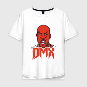 Мужская футболка хлопок Oversize с принтом DMX Red , 100% хлопок | свободный крой, круглый ворот, “спинка” длиннее передней части | dmx | dog | earl simmons | hip hop | music | new york | rap | rapper | rip | ruff ryders | диэмикс | музыка | нью йорк | пёс | рэп | рэпер | хипхоп | эрл симмонс
