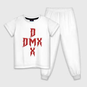 Детская пижама хлопок с принтом DMX Cross , 100% хлопок |  брюки и футболка прямого кроя, без карманов, на брюках мягкая резинка на поясе и по низу штанин
 | Тематика изображения на принте: dmx | dog | earl simmons | hip hop | music | new york | rap | rapper | rip | ruff ryders | диэмикс | музыка | нью йорк | пёс | рэп | рэпер | хипхоп | эрл симмонс