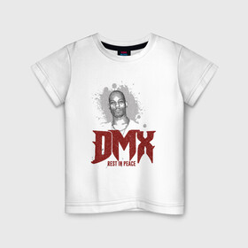 Детская футболка хлопок с принтом DMX - Rest In Peace , 100% хлопок | круглый вырез горловины, полуприлегающий силуэт, длина до линии бедер | Тематика изображения на принте: dmx | dog | earl simmons | hip hop | music | new york | rap | rapper | rip | ruff ryders | диэмикс | музыка | нью йорк | пёс | рэп | рэпер | хипхоп | эрл симмонс